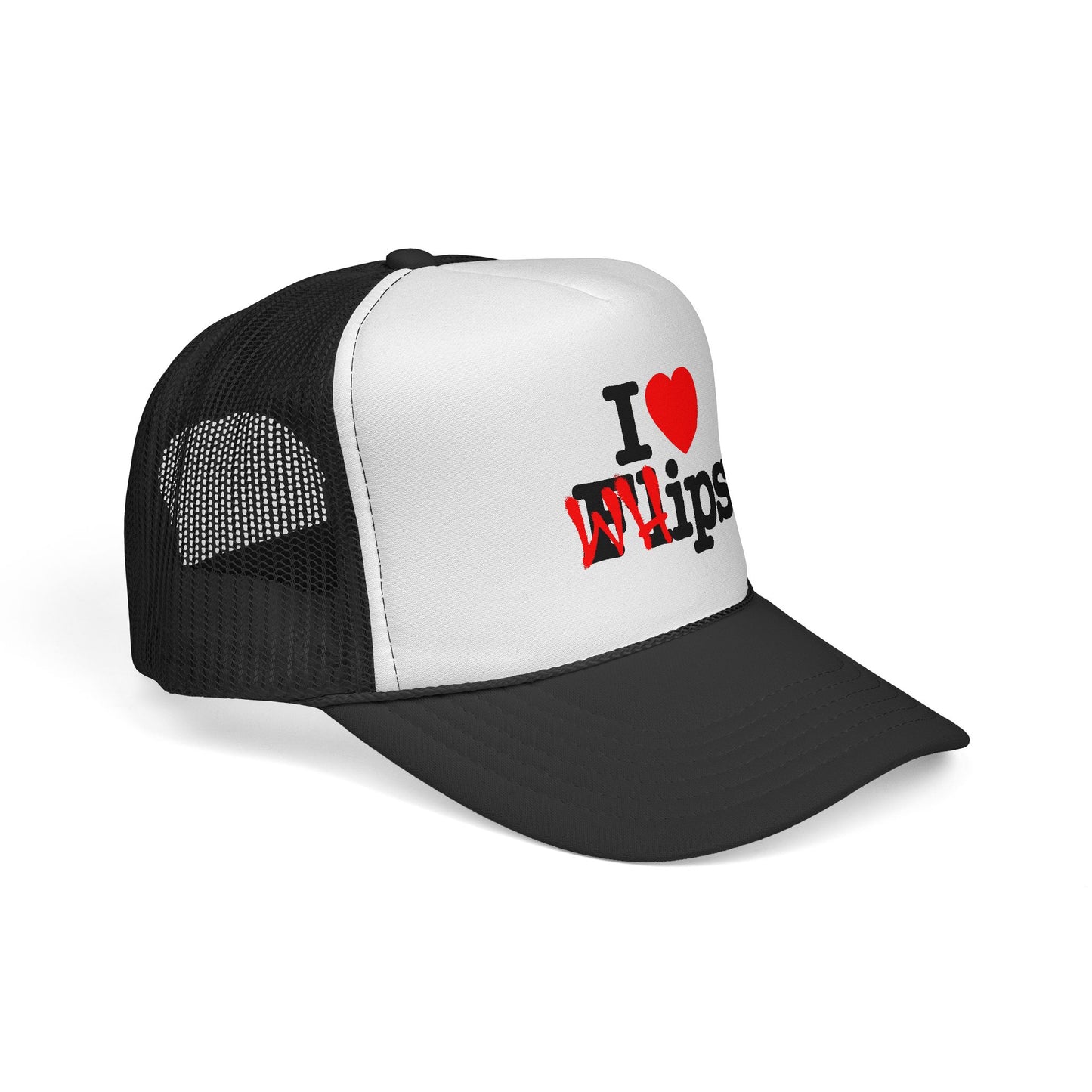 "I Heart Whips" Trucker Cap - Black/White