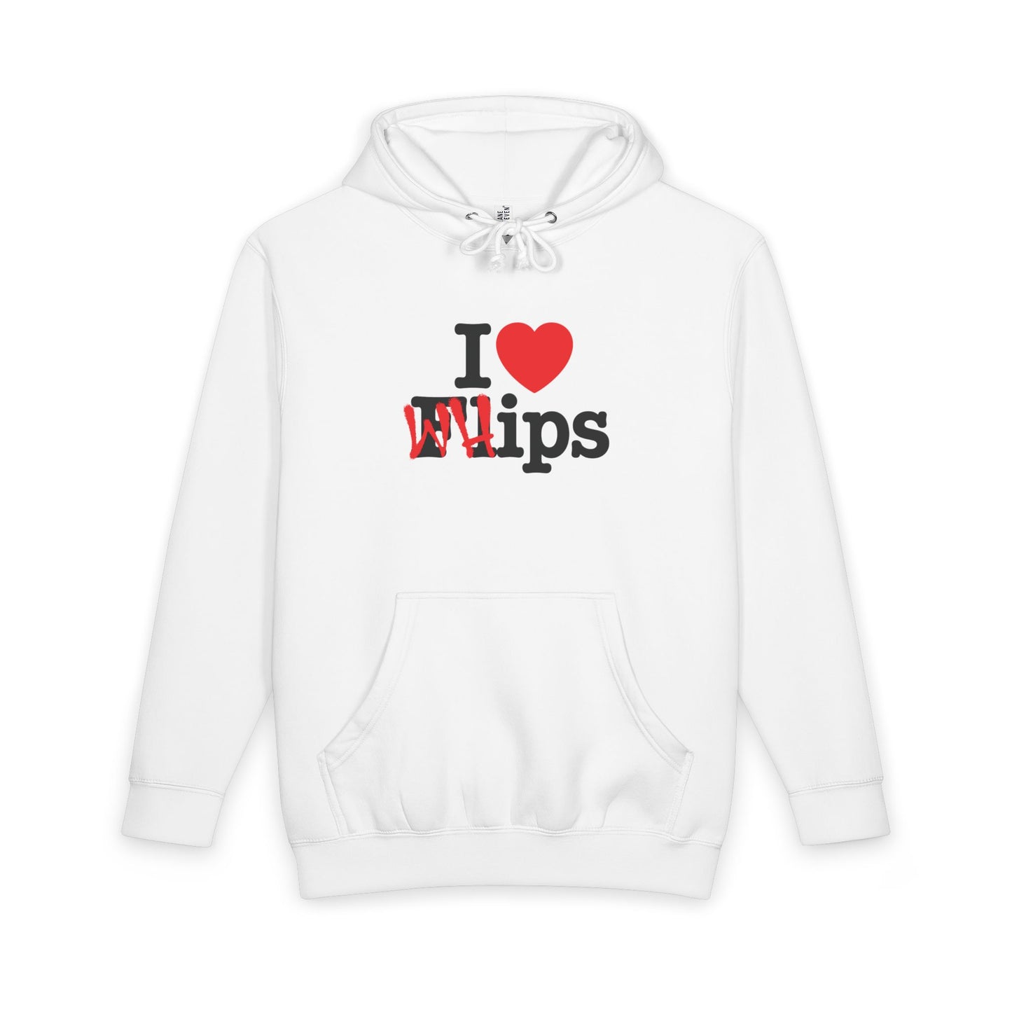 "I Heart Whips" Heavyweight Pullover Hoodie - White
